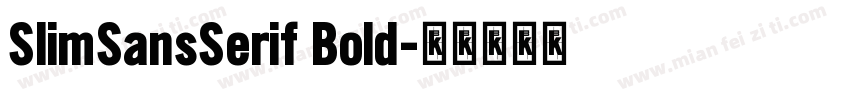 SlimSansSerif Bold字体转换
